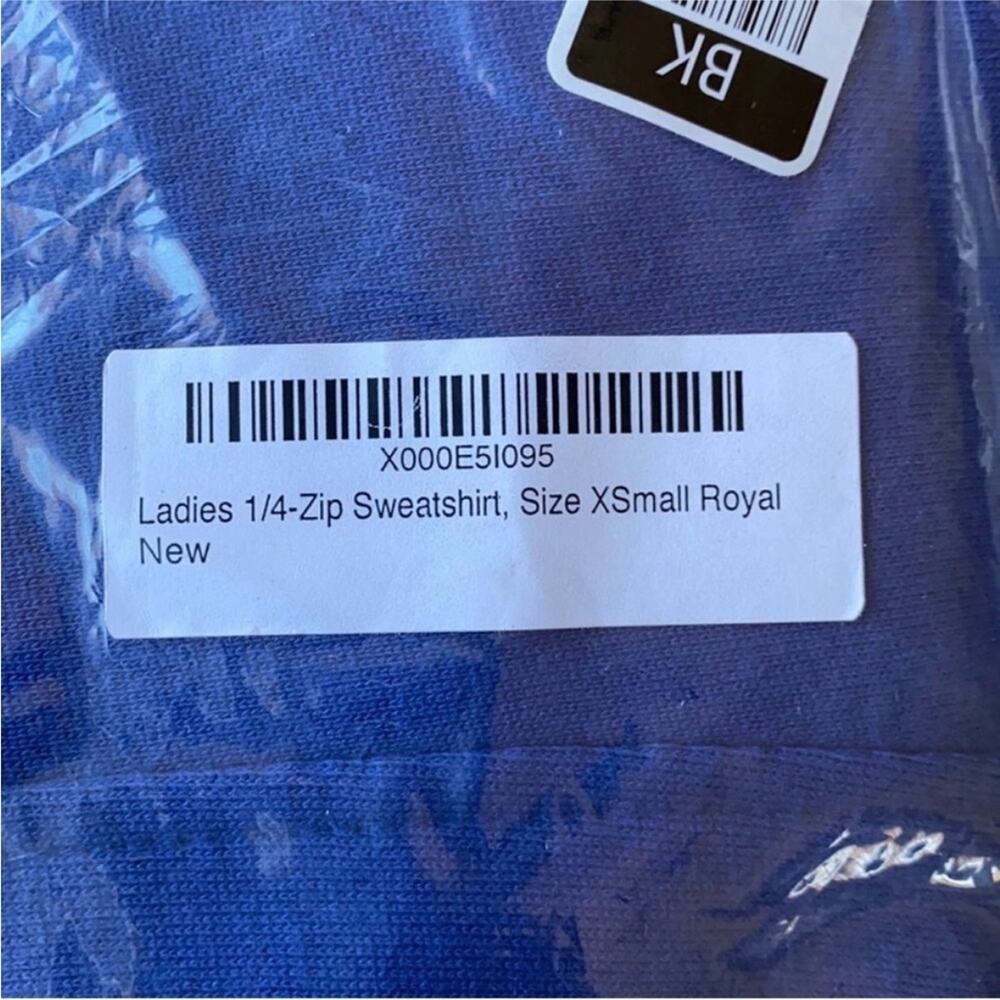 NWT Sport-Tek Women's Royal Blue Quarter-Zip Sweatshirt XSmall - Picture 5 of 8